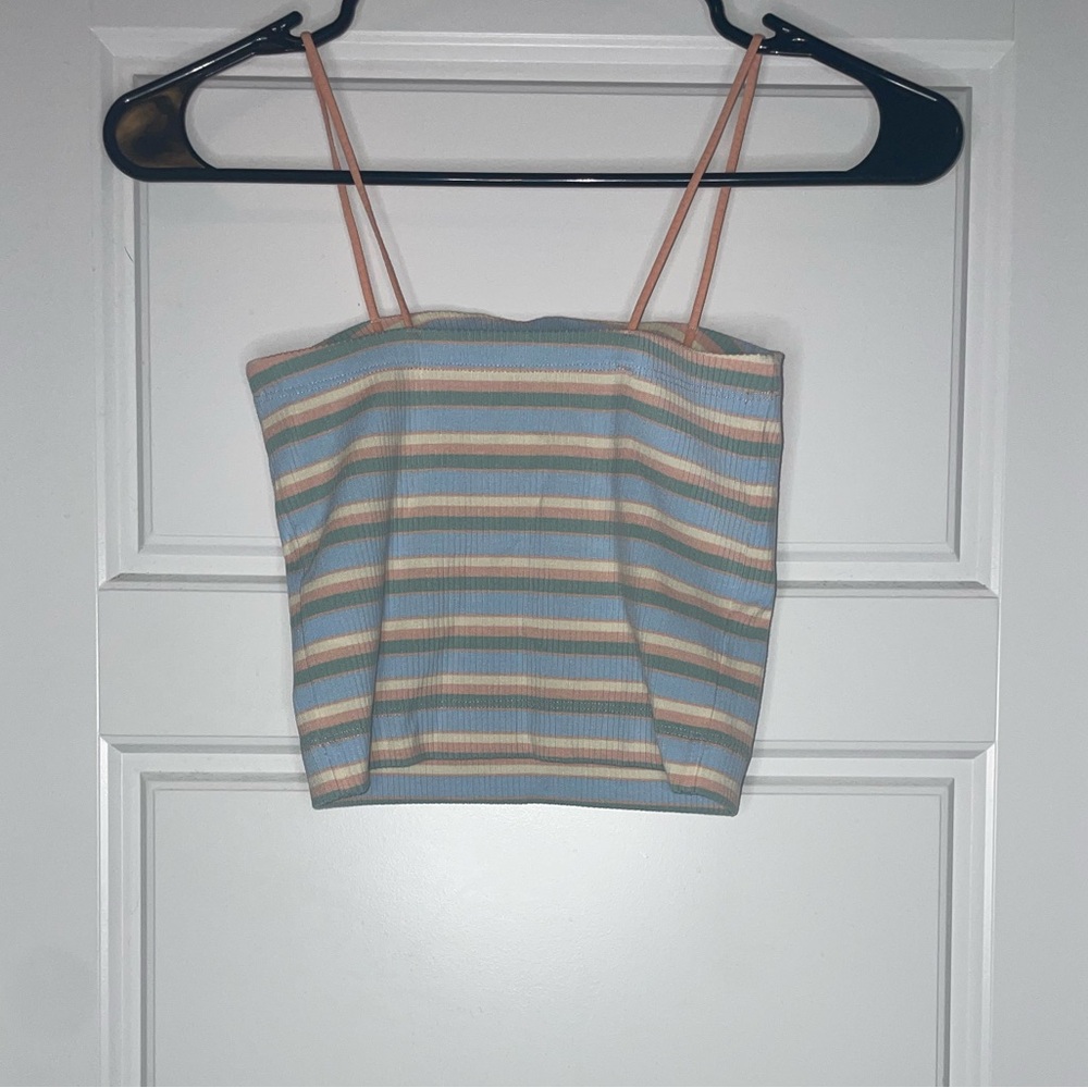 Women’s‎ XS American Eagle Ribbed Crop Tank Top - Picture 2 of 3